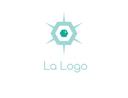 hexagon gemstones jewelry logo