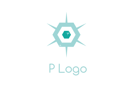 hexagon gemstones jewelry logo