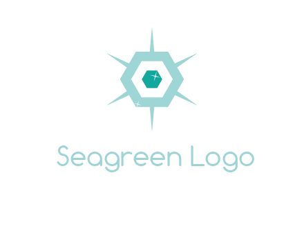 hexagon gemstones jewelry logo