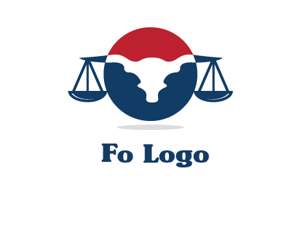 bull face scale law logo