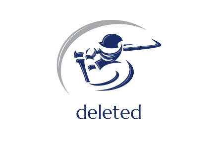 cricket batsman sports logo