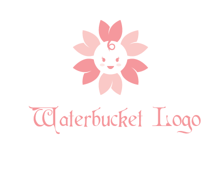 flower with a child face logo