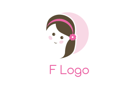 baby girl in circle logo