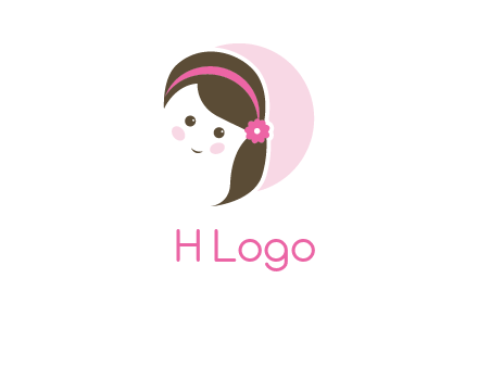 baby girl in circle logo