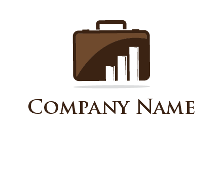 bar graph in briefcase finance logo