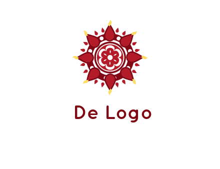 rangoli pattern in religious logo