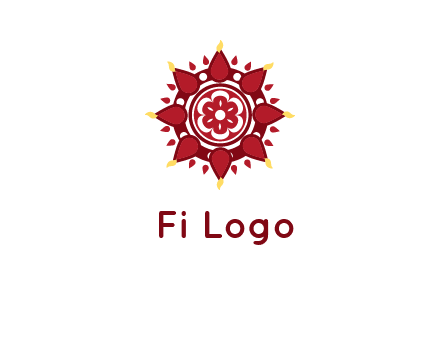 rangoli pattern in religious logo