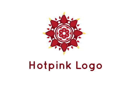 rangoli pattern in religious logo