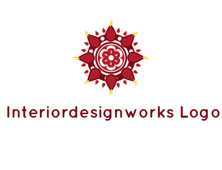 rangoli pattern in religious logo