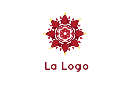 rangoli pattern in religious logo