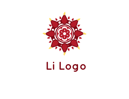 rangoli pattern in religious logo