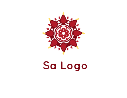 rangoli pattern in religious logo