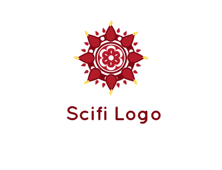 rangoli pattern in religious logo